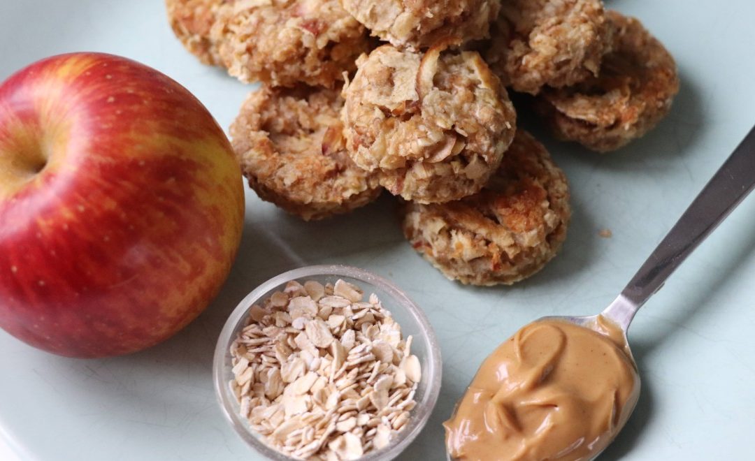 Apple, Peanut Butter, Oat Dog Treats
