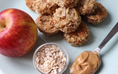 Apple, Peanut Butter, Oat Dog Treats